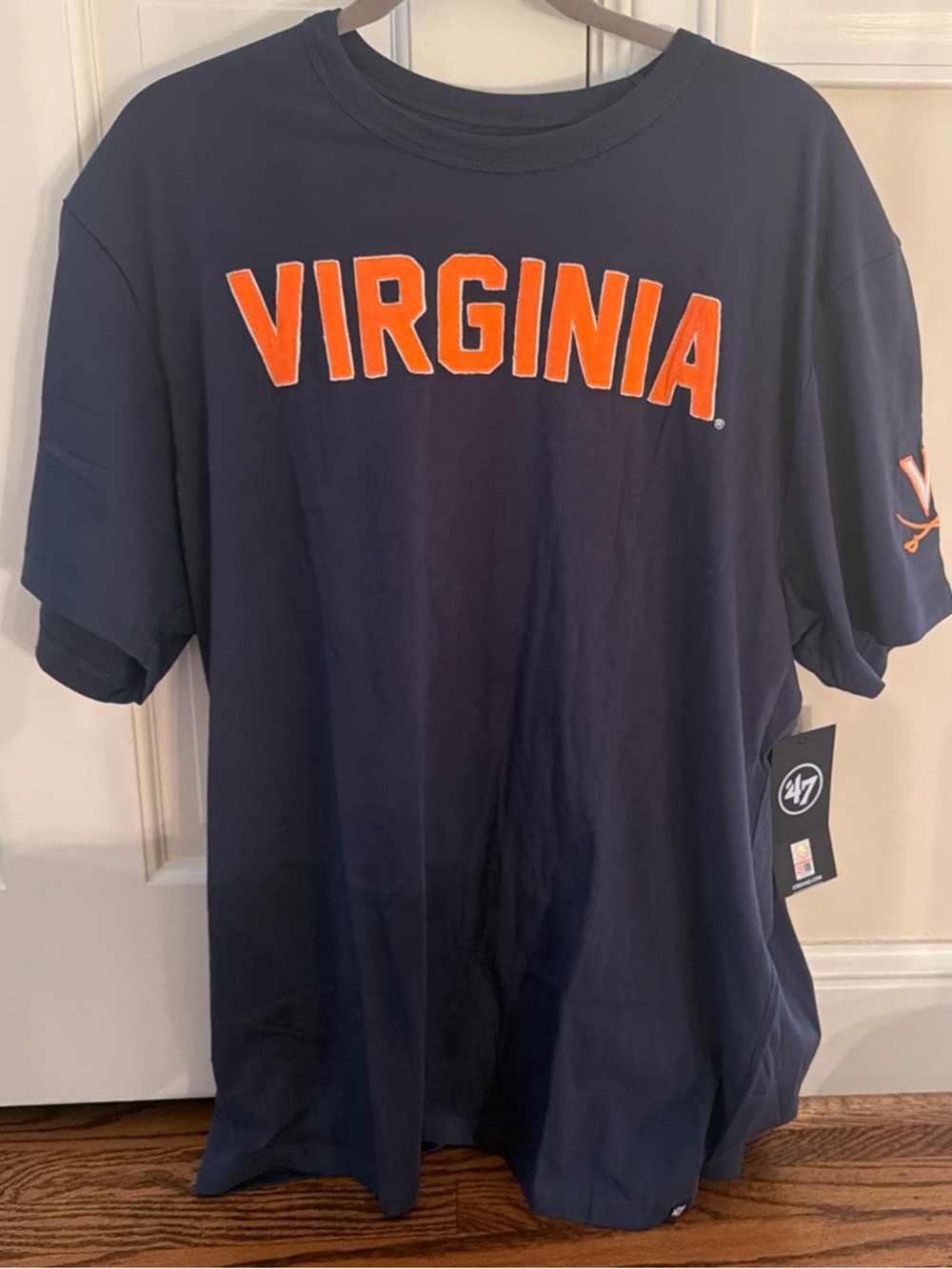 47 Navy Virginia Tee with Orange Letters